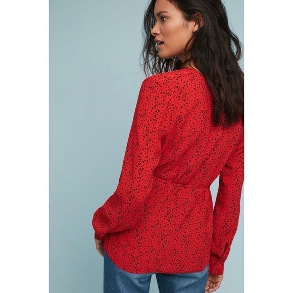 Just Female Ellen Satori Wrap Blouse Anthropologie - Picture 2 of 12